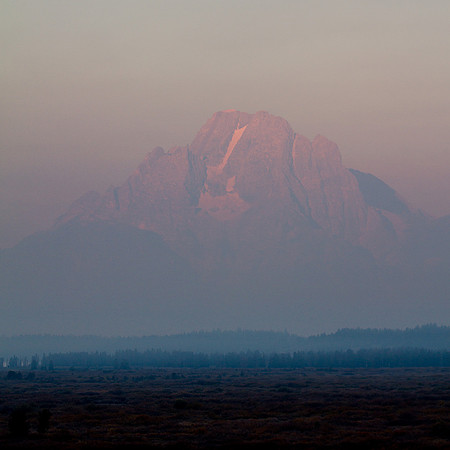 Sunrise Glow on Mt. Moran