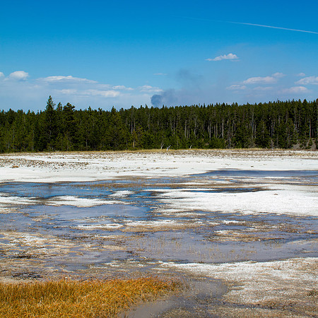 Smoke beyond the Hot Spring