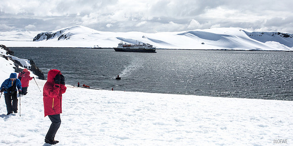 Setting foot on Antarctica